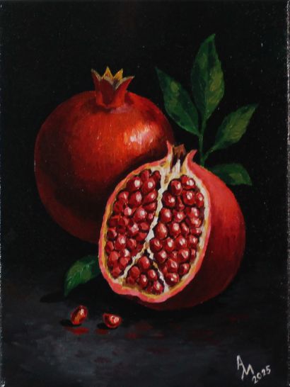Pomegranate Power - a Paint Artowrk by Anna Mamchur ART